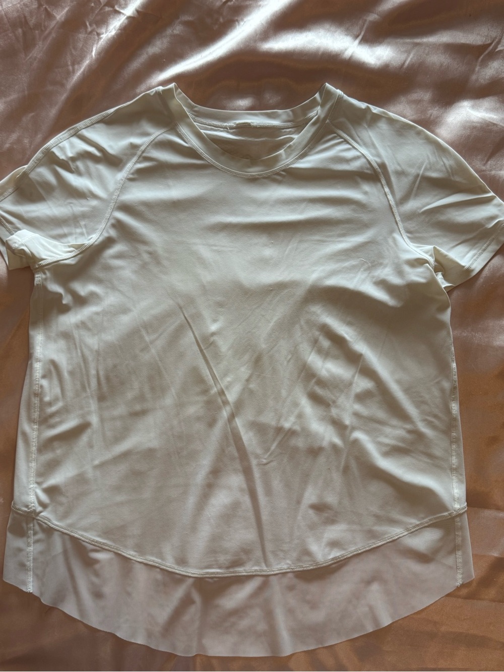 lululemon athletica Ivory Short Sleeve Crewneck Top